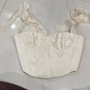 Endless Rose Cream Satin Top